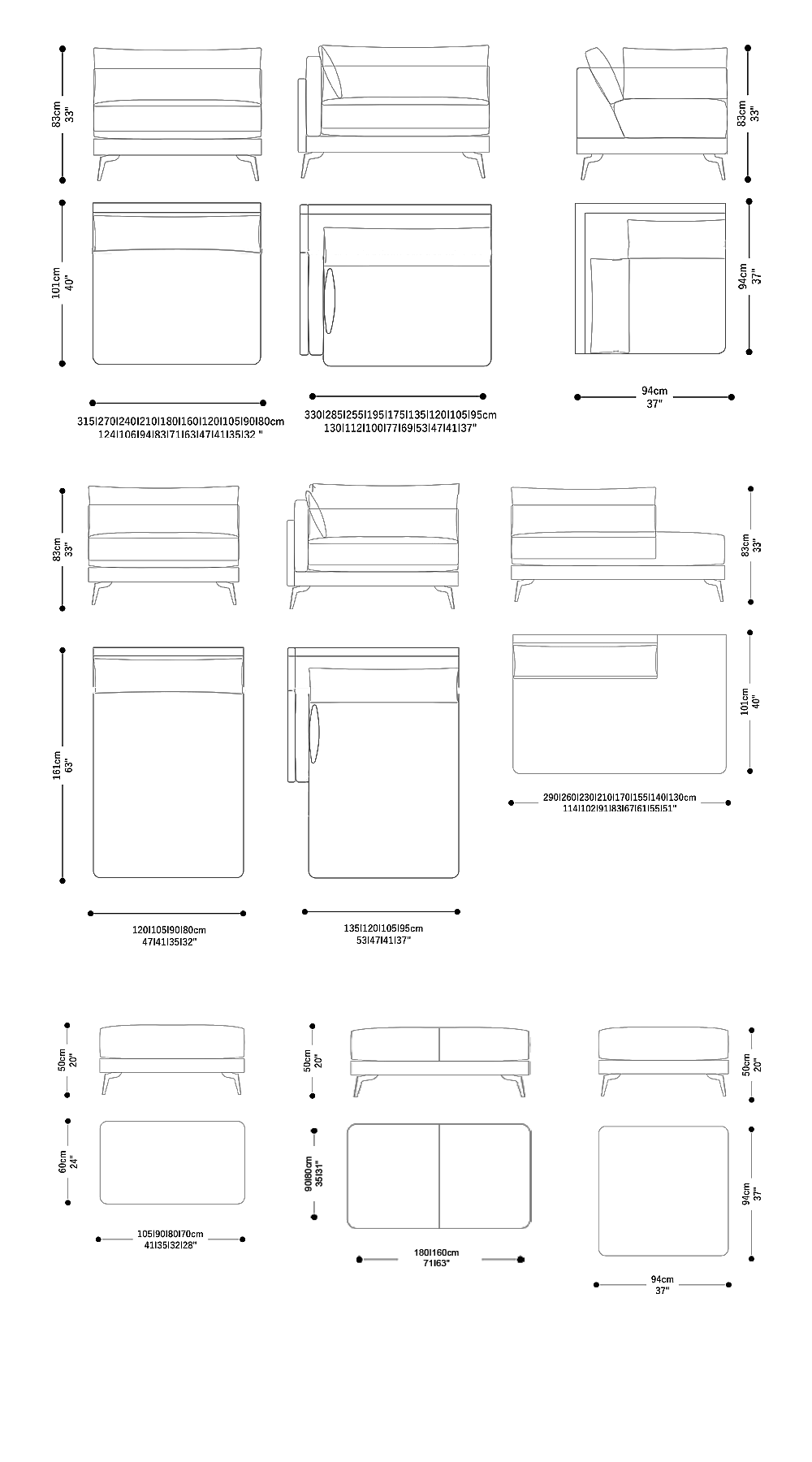 Image of the complete dimensions of the product